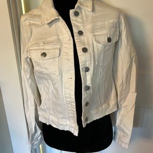White KUT from the kloth Jean jacket